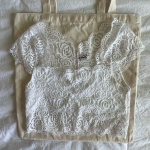 NWOT Free People Intimates White Bralette Top